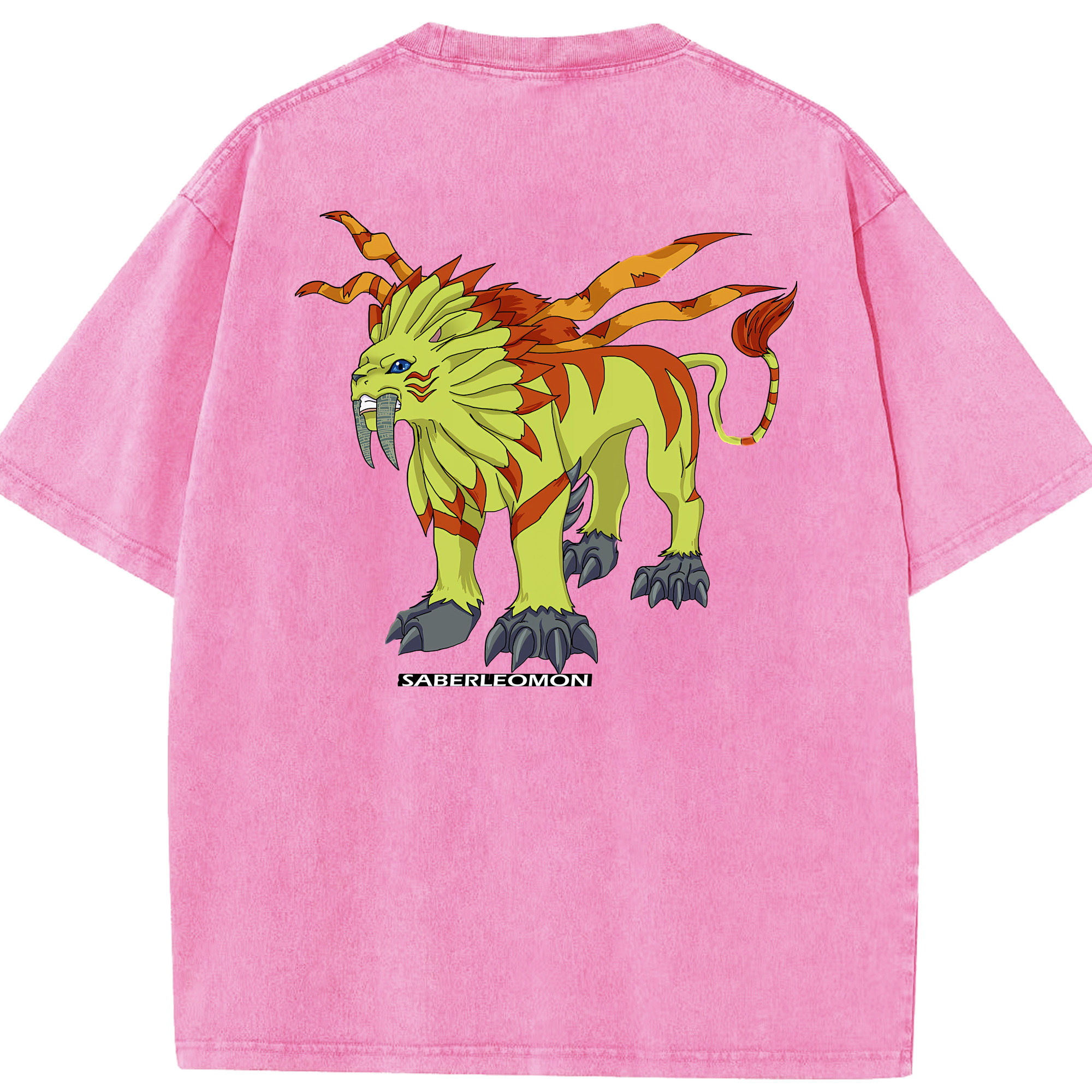 （画像用） Digimon デジタルモンスター/デジモン 綿100% ヴィンテージ風 半袖Tシャツ（背面プリント）